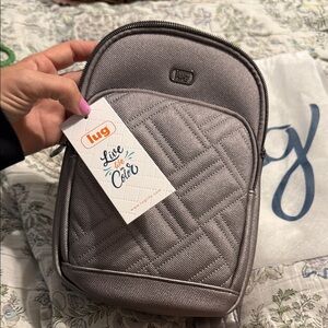 Lug Metallic Gray Belt Bag